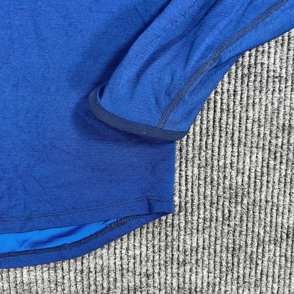 Nike Pullover Wool Shirt Mens Small Blue‎ Long Sleeve 1/4 Zip Running Workout